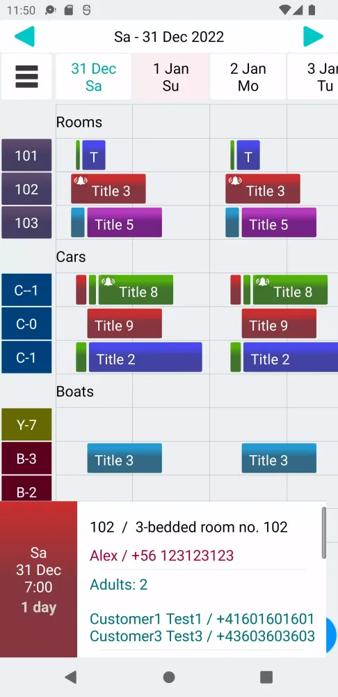 Ảnh chụp màn hình của Booking Manager 3 Lt