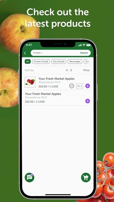Tangkapan skrin Saad Produce Ordering