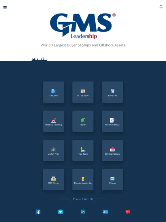 Capturas de tela do GMS Leadership iPad 