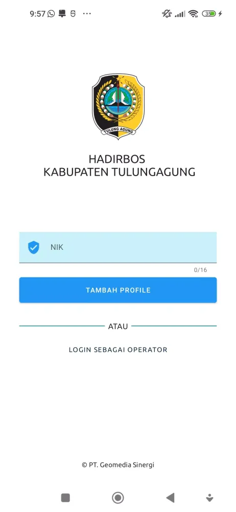 Tangkapan layar Presensi Hadirbos