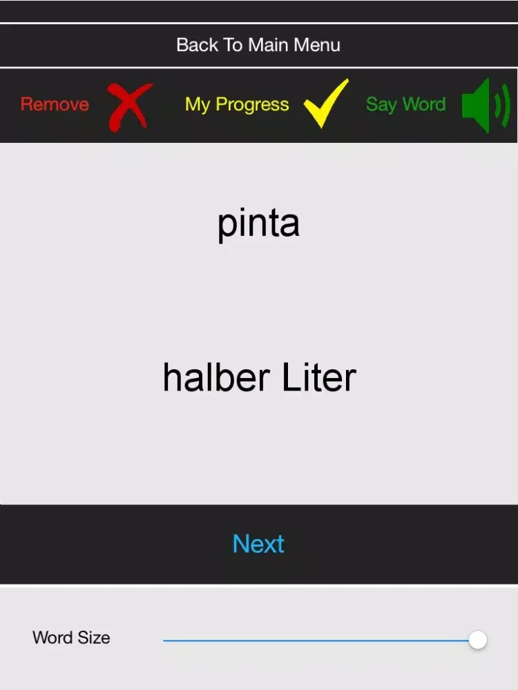 Tangkapan layar Spanisch Lehrer elementar iPad 