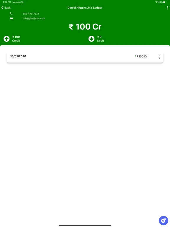 The Ledger Book iPad  Screenshots