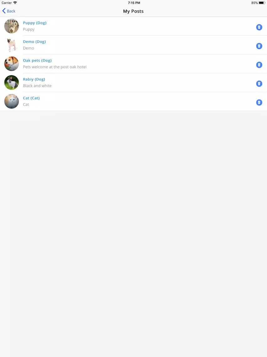 Tangkapan skrin Petssky iPad 