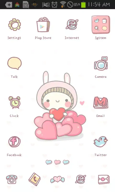 BeBe Heart go launcher theme スクリーンショット