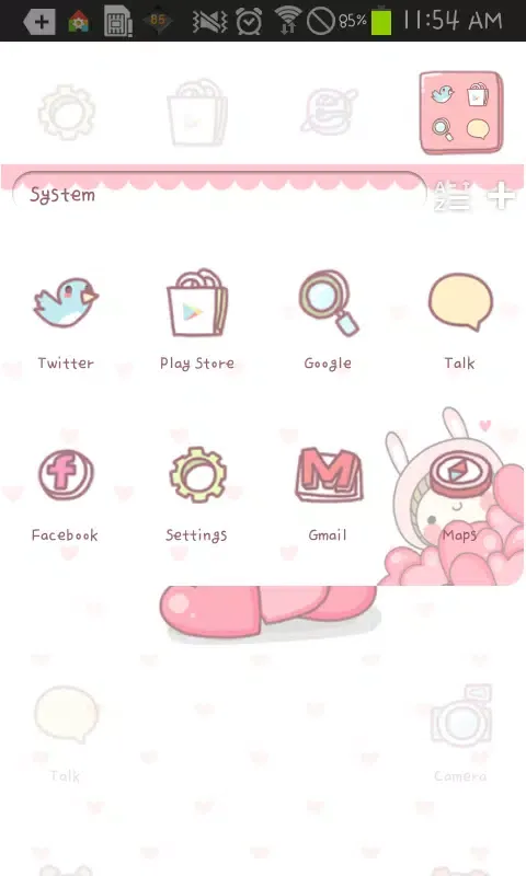 BeBe Heart go launcher theme スクリーンショット