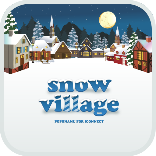 snow village go launcher theme
