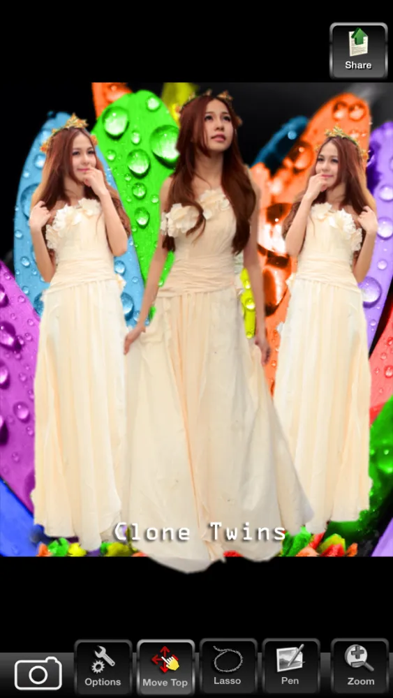 ภาพหน้าจอของ CutOut Superimpose Lasso