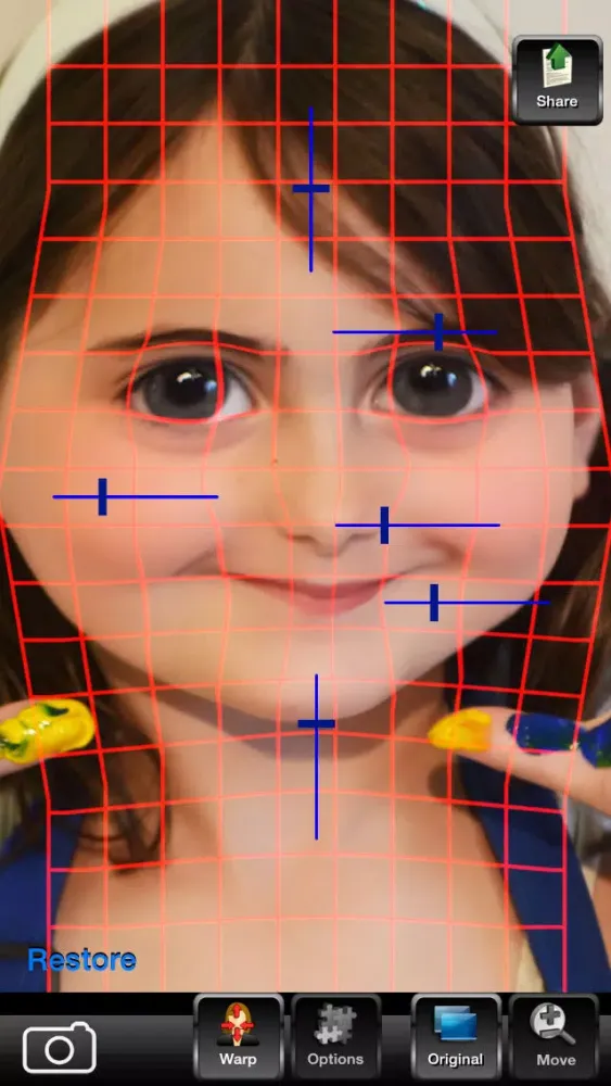 Ảnh chụp màn hình của Funny Face Warp