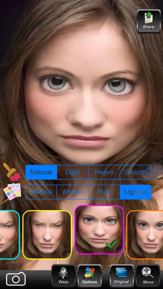 Ảnh chụp màn hình của Funny Face Warp