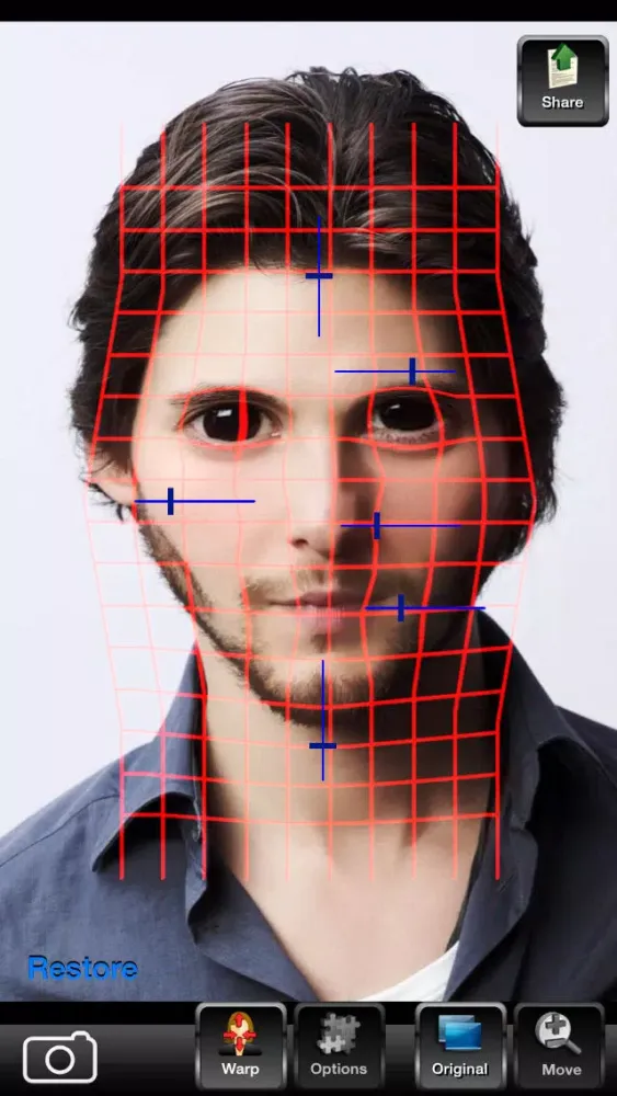 Ảnh chụp màn hình của Funny Face Warp
