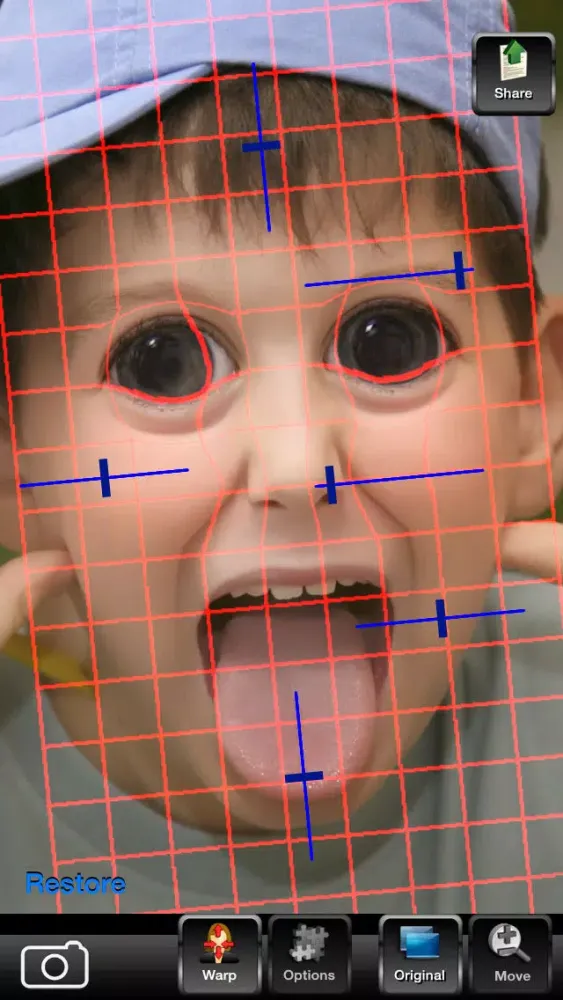 Ảnh chụp màn hình của Funny Face Warp