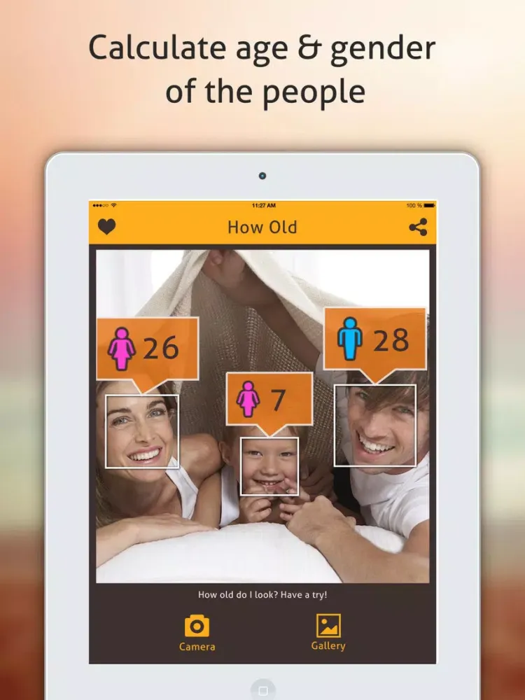 How Old Are You? - Guess Age and Gender from Photo iPad 应用截图