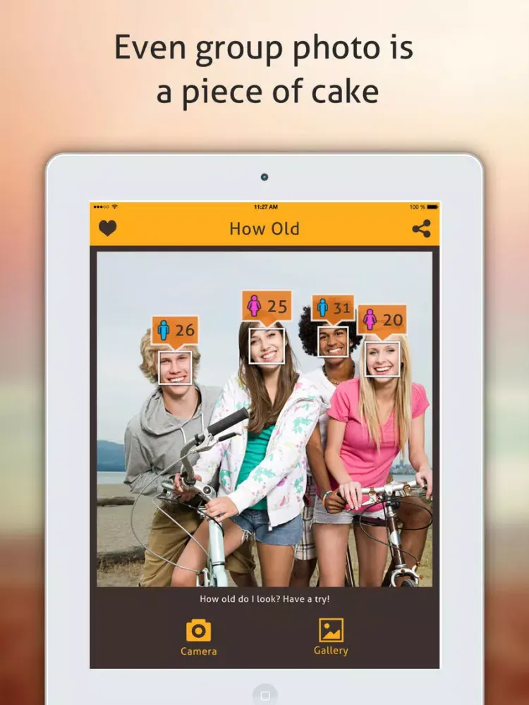 How Old Are You? - Guess Age and Gender from Photo iPad 应用截图