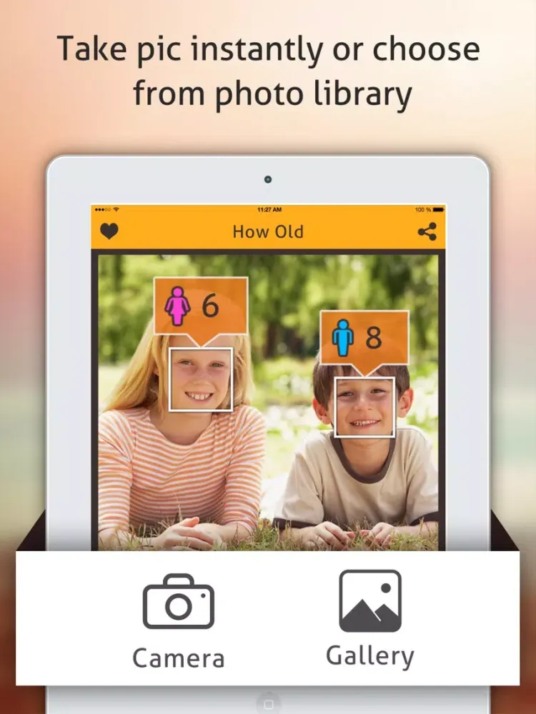 How Old Are You? - Guess Age and Gender from Photo iPad 应用截图