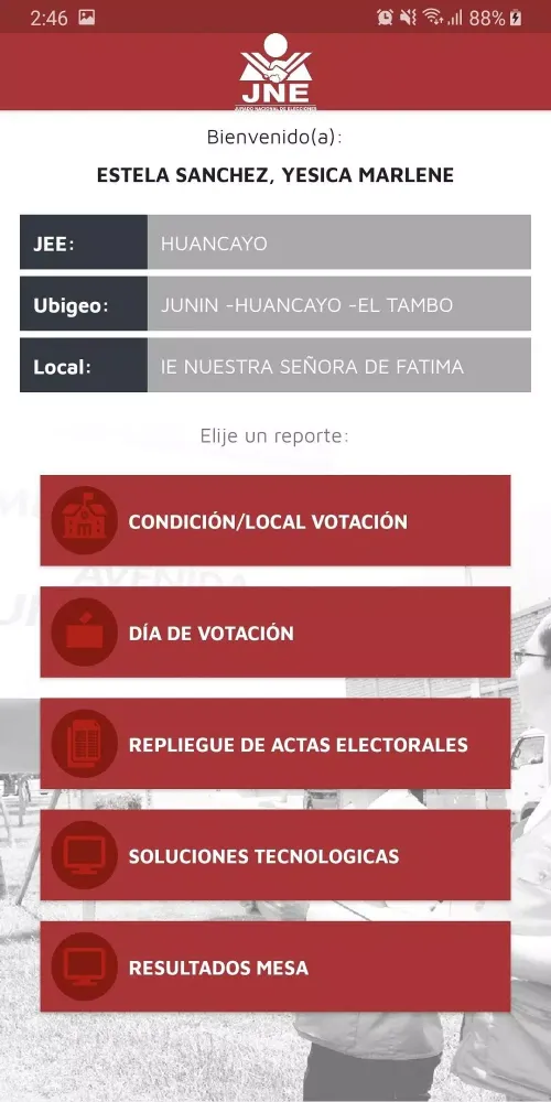 Capturas de pantalla de JNE Fiscalización FLV