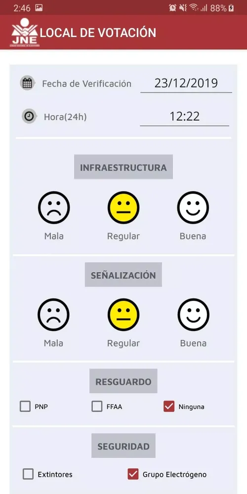 Capturas de pantalla de JNE Fiscalización FLV