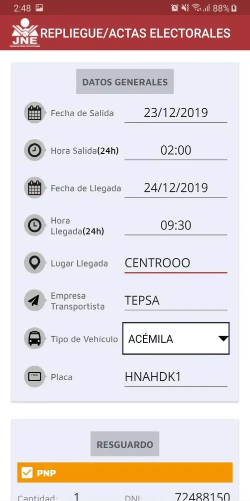 Capturas de pantalla de JNE Fiscalización FLV