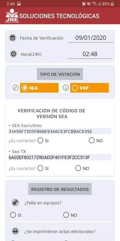 Capturas de pantalla de JNE Fiscalización FLV