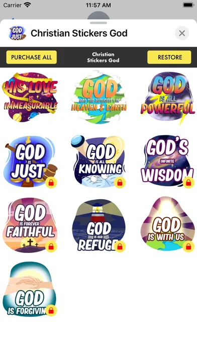 Zrzuty ekranu Christian Stickers - God