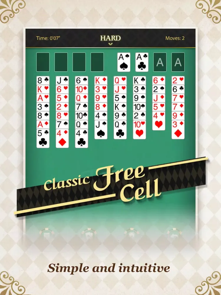 FreeCell Solitaire - Classic Shuffle Poker Game iPad  Screenshots