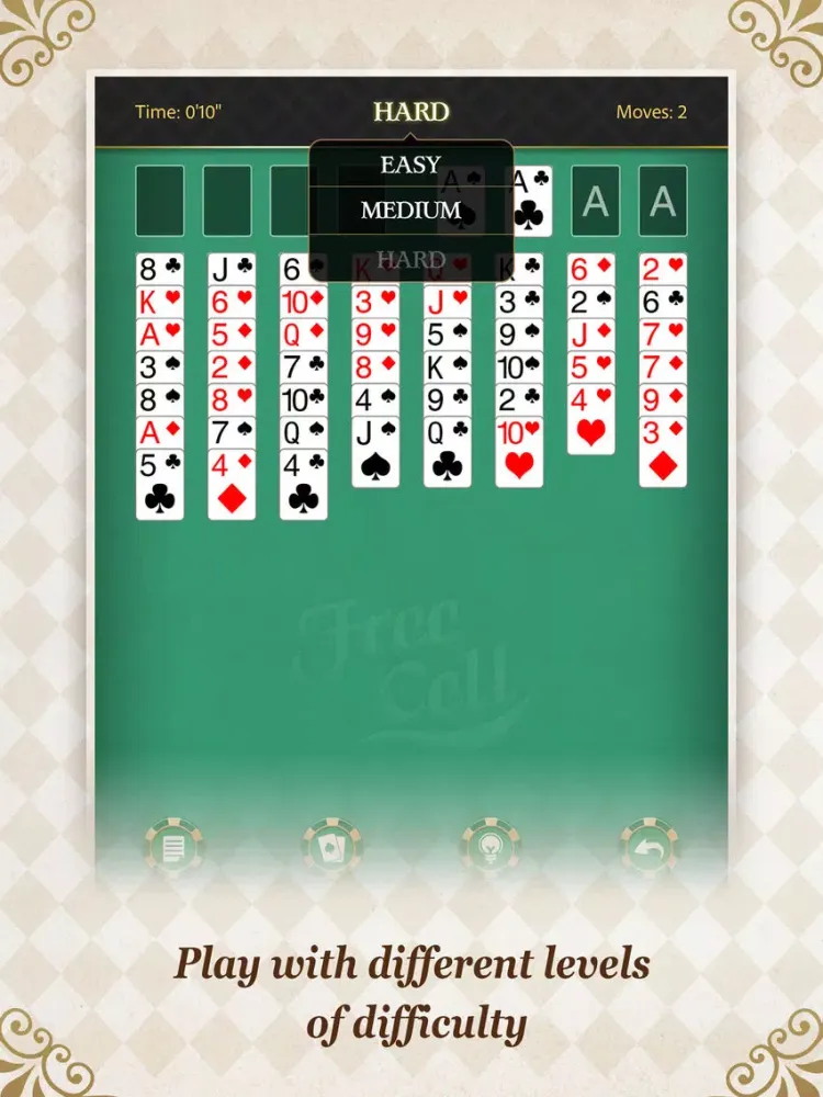 FreeCell Solitaire - Classic Shuffle Poker Game iPad  Screenshots