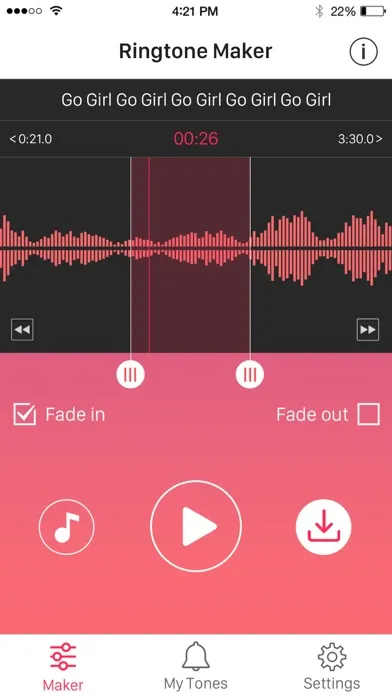 Tangkapan layar Ringtone Maker – create ringtones with your music