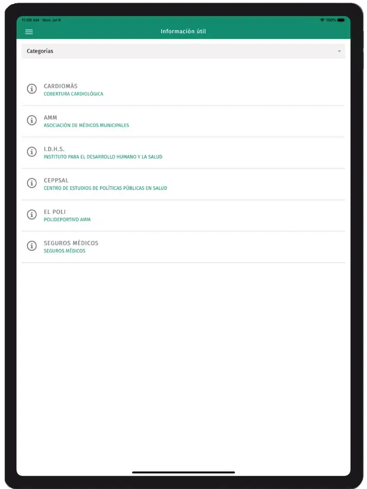 Скриншоты APP AMM iPad 