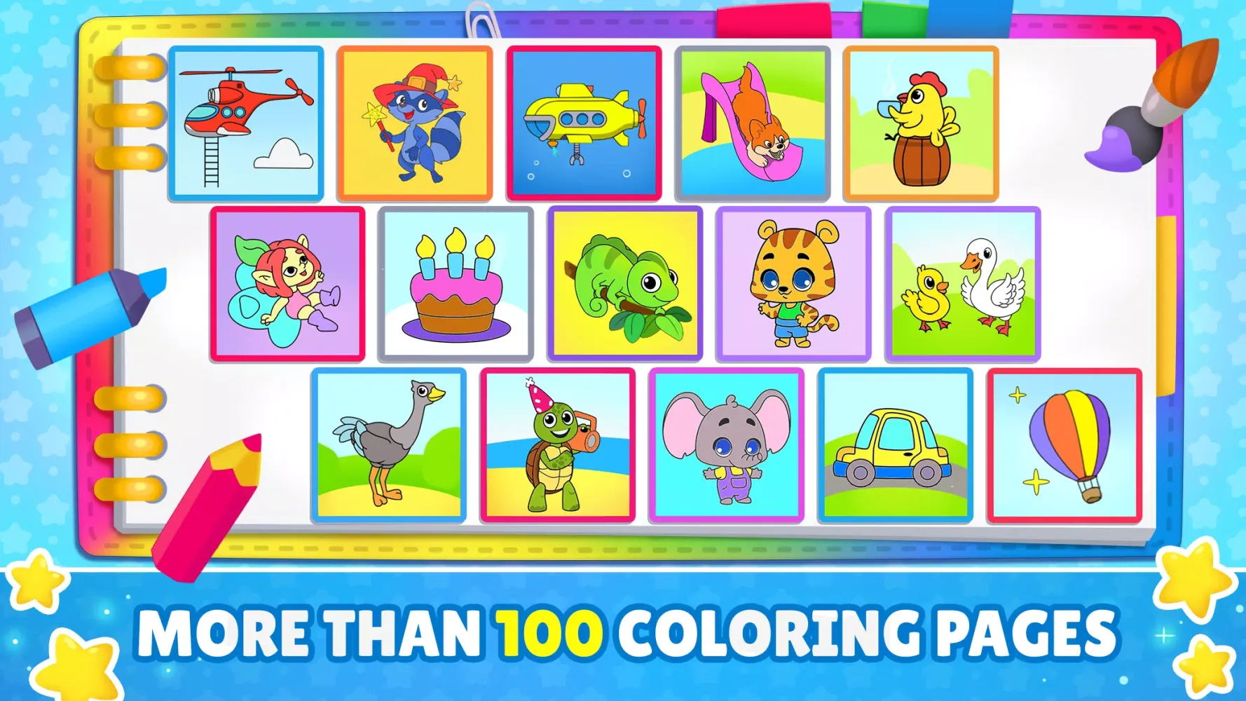 Captures d'écran de Kids coloring book for paint!