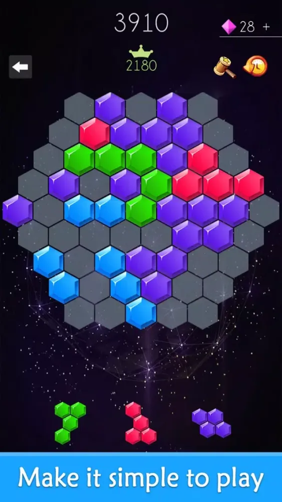 Hexagon Crush - Puzzle Games سکرین شاٹس