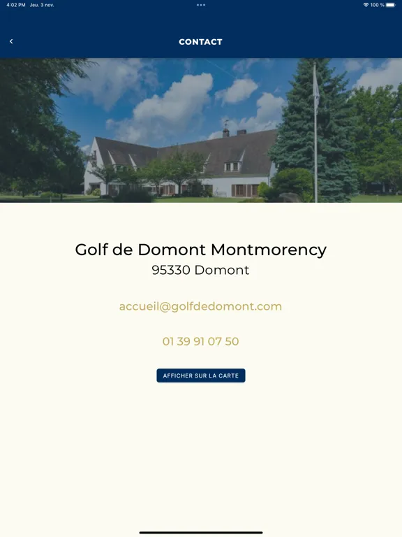 Zrzuty ekranu Golf de Domont Montmorency iPad 