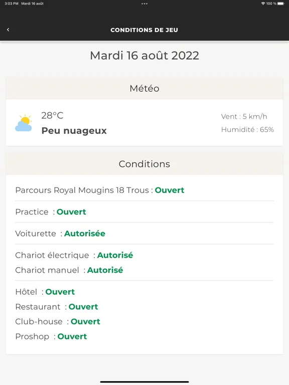 Royal Mougins Golf Resort iPad 应用截图
