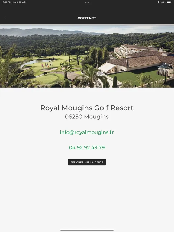 Royal Mougins Golf Resort iPad 应用截图