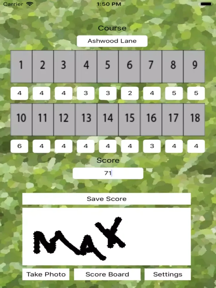 Ảnh chụp màn hình của Golfer Score iPad 