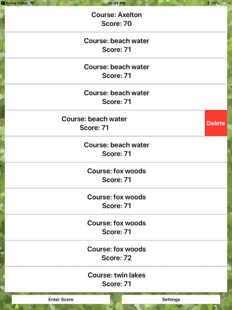 Ảnh chụp màn hình của Golfer Score iPad 