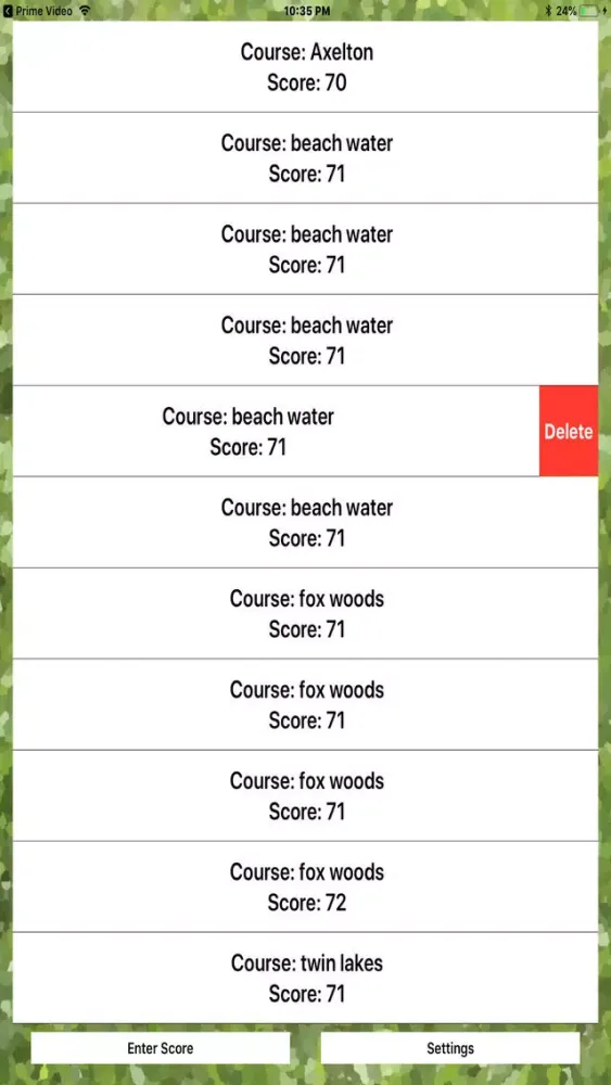 Ảnh chụp màn hình của Golfer Score