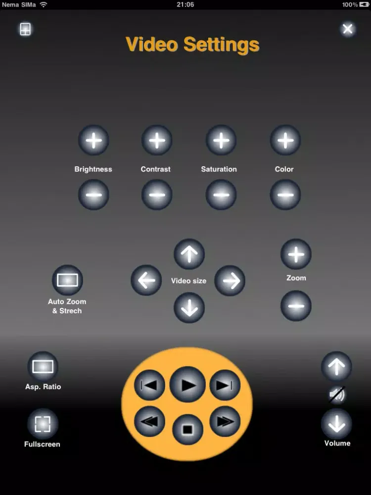 Tangkapan skrin GOM Remote controller LITE iPad 