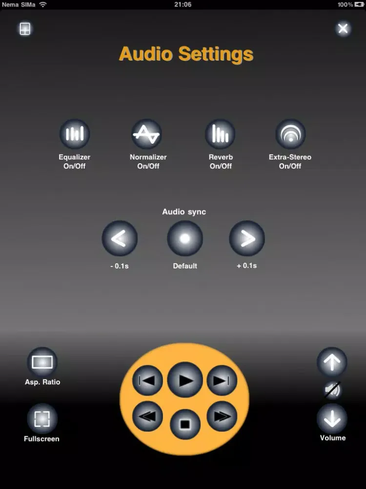 Tangkapan skrin GOM Remote controller LITE iPad 