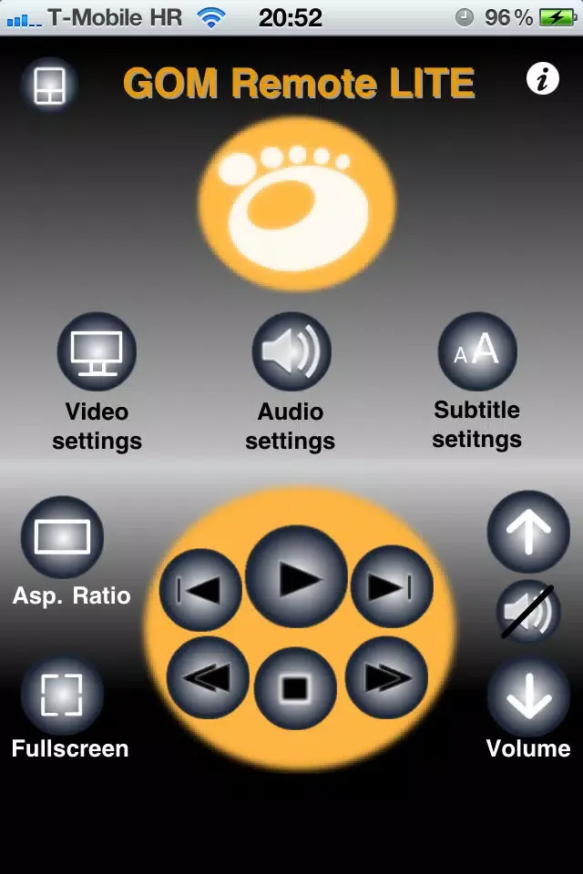 Tangkapan skrin GOM Remote controller LITE