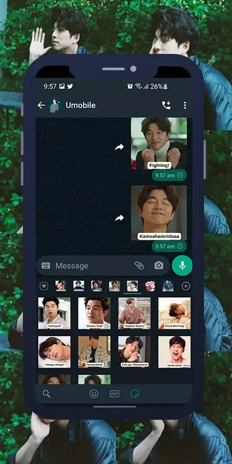 Gong Yoo WASticker Screenshots