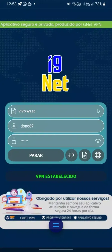 i9 NET Conect Screenshots