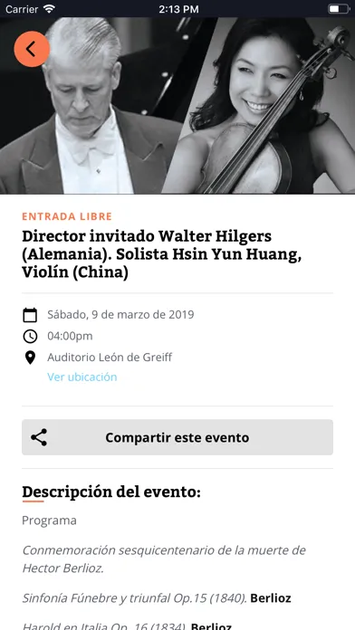 Orquesta Filarmónica de Bogotá スクリーンショット