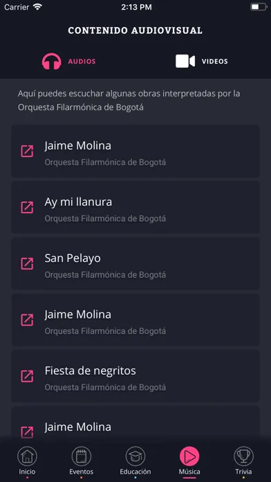 Orquesta Filarmónica de Bogotá スクリーンショット