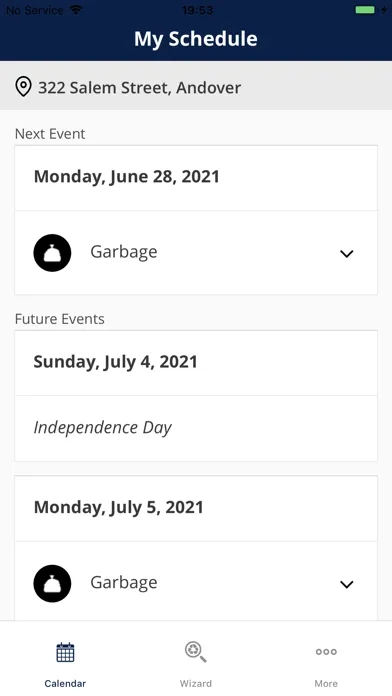Andover MA Solid Waste App سکرین شاٹس