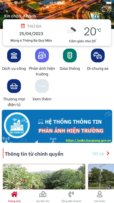Capturas de tela do Bac Giang - C