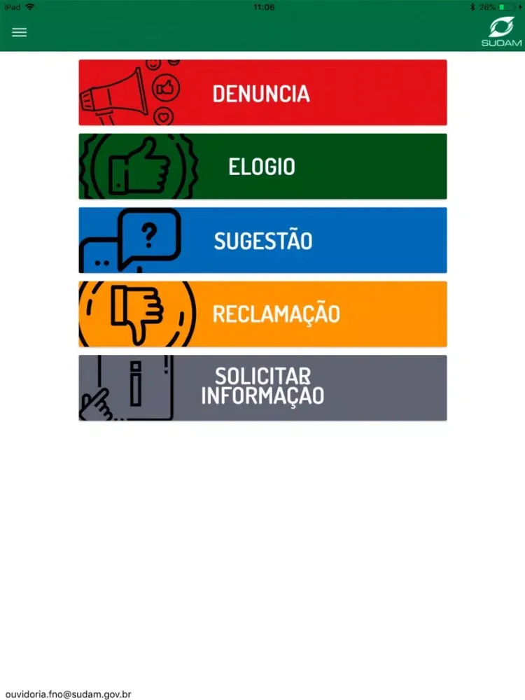 FNO-Ouvidoria iPad 应用截图
