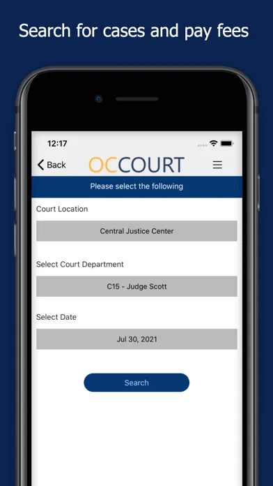 OC Courts Mobile سکرین شاٹس