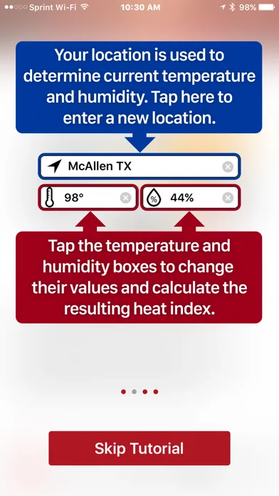ภาพหน้าจอของ OSHA-NIOSH Heat Safety Tool