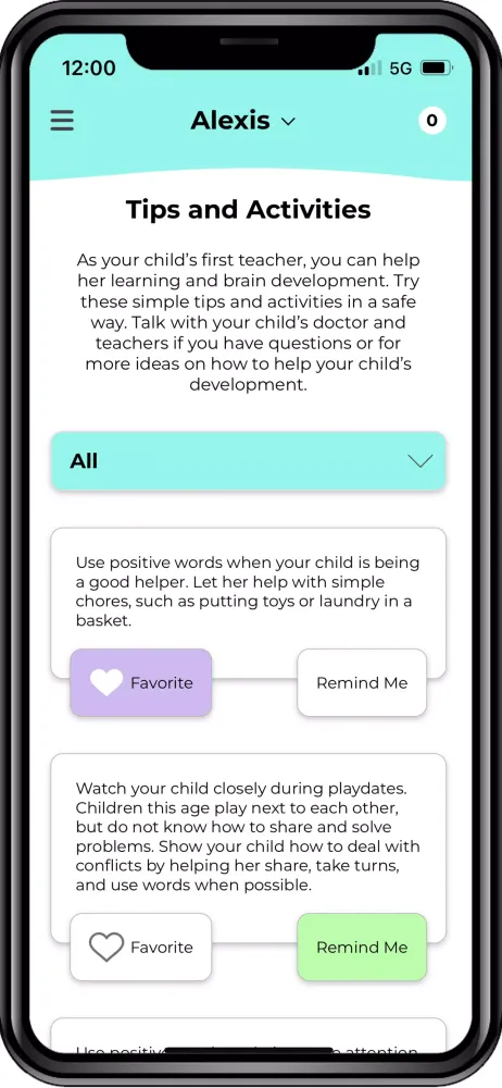 CDC Milestone Tracker سکرین شاٹس