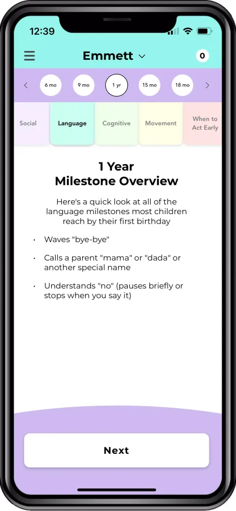 CDC Milestone Tracker سکرین شاٹس