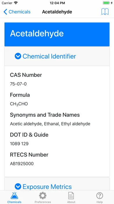 NIOSH Mobile Pocket Guide スクリーンショット